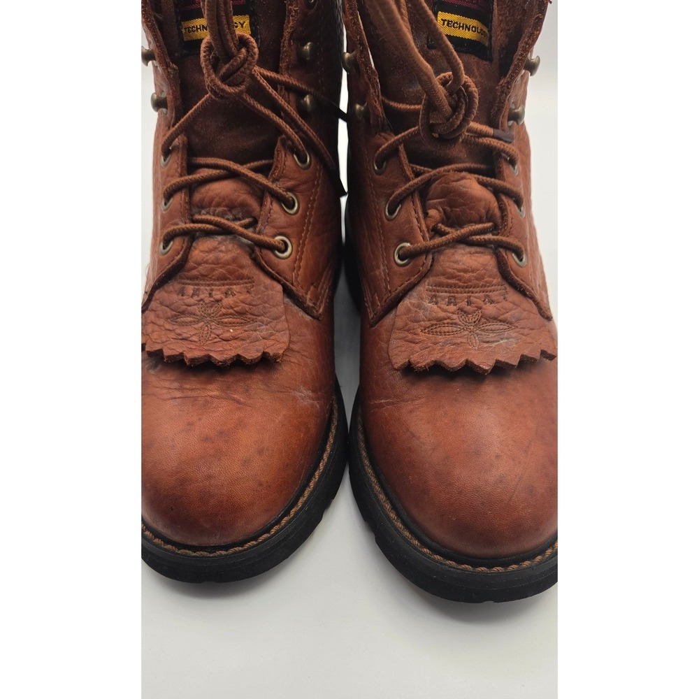 Ariat Cascade Women Boots 7.5 B Brown Leather Kiltie Lace Up ATS 31080 - Picture 9 of 14